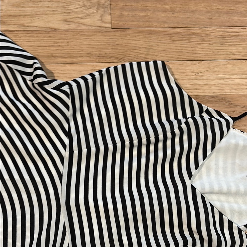 Stylish Black and White Striped Dress - Picture 4 of 4